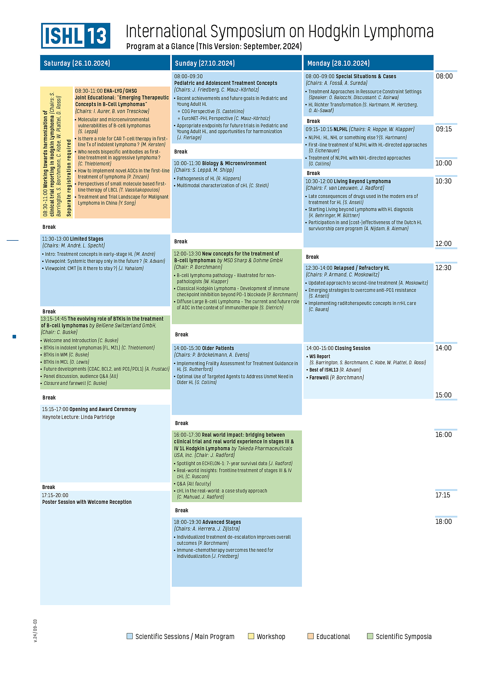 ISHL13 Program at a Glance (PDF)