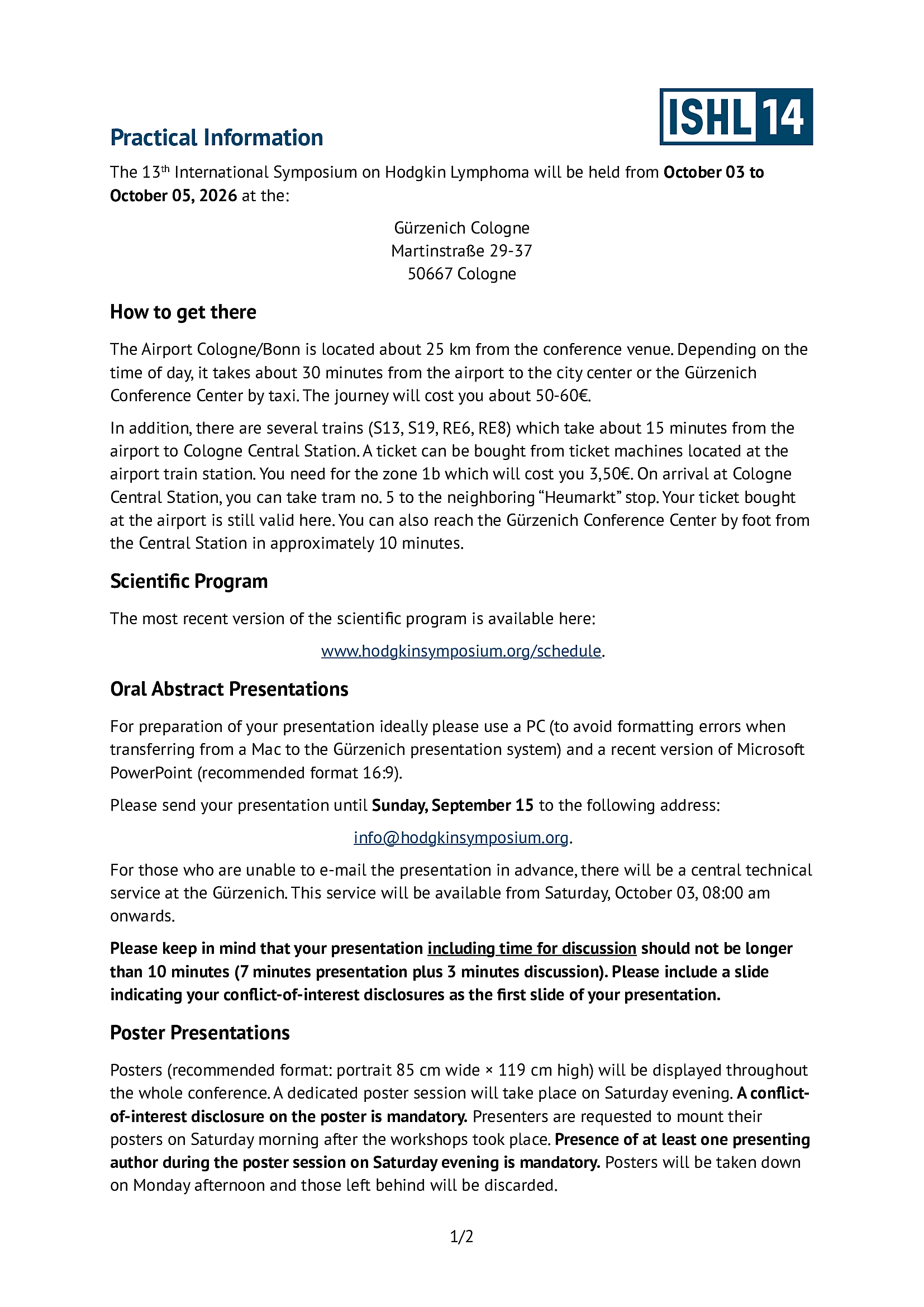 Download Practical Information as PDF